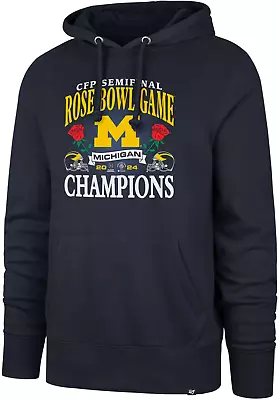 NWT 2023-24 CFP Rose Bowl Champions Michigan Wolverines Headline Hoodie MXL • $64.99