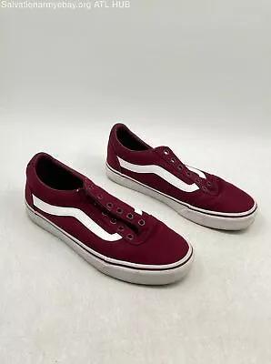 Women's Vans Wine Red Canvas Skateboard Sneakers - Size 8.5 - Missing Laces • $9.99