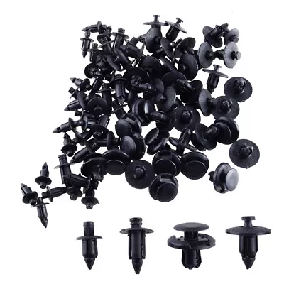 80pcs Motorcycle Fairing Bodywork Bolt Push Pry M8 M7 M6 Nylon Rivets Clips Set • £5.54