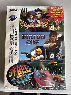 SEGA Saturn 3 Free Games Pack: Virtua Fighter 2 Virtua Cop Daytona USA CIB • $8.10