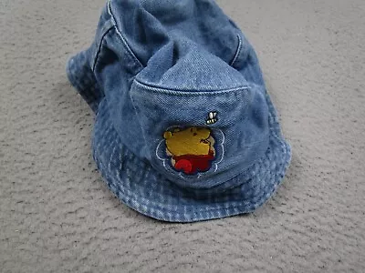 Winnie The Pooh Bucket Hat Denim Disney Cartoon Vintage • $19.97