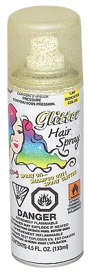 Glitter Gold Coloured Temporary Hair Spray Colour Washable Dress Up Party Paint • $8.99