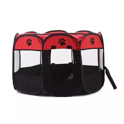 Pet Puppy Playpen Kennel House Foldable Portable Dog Cat Rabbit Tent 91cm X 58cm • $27.99