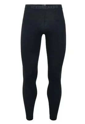 Icebreaker Mens 200 Zone Merino Wool Black Leggings Long Johns Thermal Trousers • $99.46