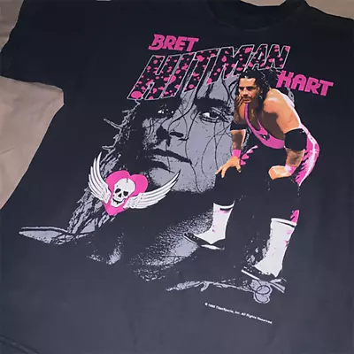 Hot Popular Bret Hart Black T-Shirt Cotton Unisex S-234XL  RM281 • $20.99