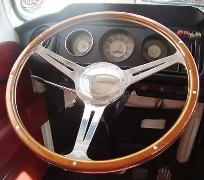 $525.36 • Buy Steering Wheel 16  Wood Rim For Bay Window VW Late BAY Bus Camper Type 2 AAC141