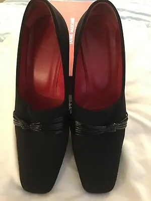 £18 • Buy Jaime Mascaro Black Scotch Fabric Shoes Mid Heels