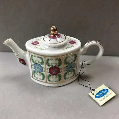 PA Porcelain Art Miniature Floral Porcelain Teapot Limited Edition Collectable • £4