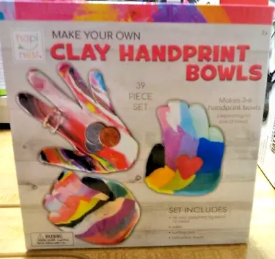 Hapinest Make Your Own Clay Handprint Bowls Craft Kit For Kids Boys And Girls • $10.99