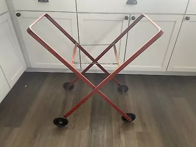 VINTAGE MEYER-BILT PRODUCTS RED METAL WIRE SHOPPING CART LAUNDRY Cart Only • $39.99