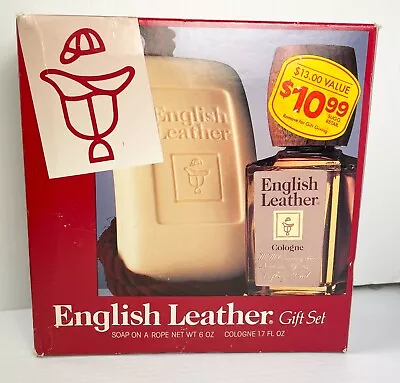 New ENGLISH LEATHER Spray Cologne + Soap Gift Set By MEM *VINTAGE ORIGINAL*AS-IS • $29.74