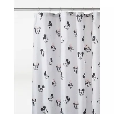 £13.99 • Buy Disney Mickey And Minnie Mouse Shower Curtain 180 X 180cm NEW Polyester + Hooks