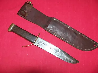 WWII Theater Knife Ka-Bar Marine US USMC Combat Fighting Survival Old WW2 Kabar • $99.95