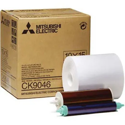 Mitsubishi 4x6  Paper Roll & Inksheet For CP9000 CP9500 CP9550 CP9800 #CK9046 • $129