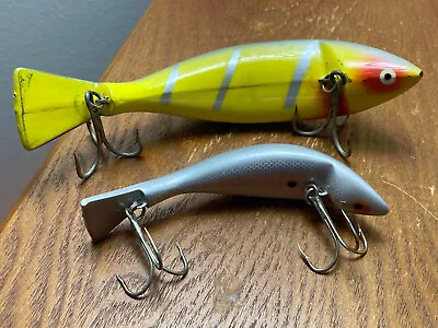 Vintage Lot Of (2) Heddon Musky Big Prowler And Small Prowler Lures Nice • $30