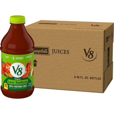 $23.80 • Buy V8 Low Sodium Original 100% Vegetable Juice Blend With Tomato...