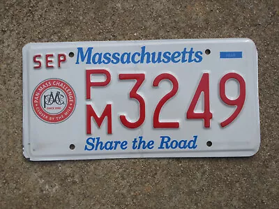 Massachusetts Share The Road License Plate Pan Mass Challenge Bicycle Cyclist MA • $39.99