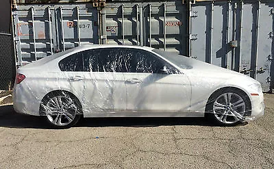 Clear Plastic Disposable Quick Car Cover For Temporary Rain Paint Dust 22' Size • $14.99