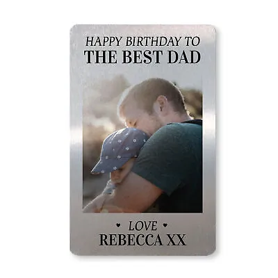 Birthday Gifts For Dad Daddy Father Metal Card Personalised Present For Dad • £5.99