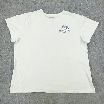 Margaritaville Shirt Men's 2XL White Live Love Fish Marlin Graphic Short Sleeve • $12.99