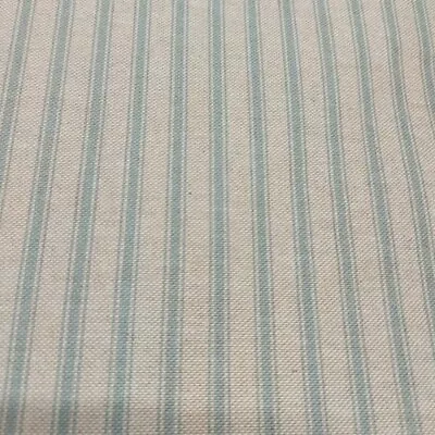 Deck Stripe Linen Fabric Duck Egg Blue Double Width 280cm Curtains • £1.79