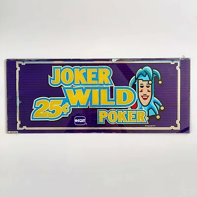 $25 • Buy Vintage IGT Joker Wild Poker 25 Cent Slot Machine Glass