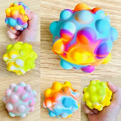 £6.49 • Buy Fidget Stress Ball Popper Toy Party Bag Filler Push Pop It Autism Anxiety Tool