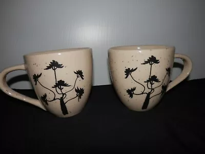 2 Metropolitan Museum Of Art MMA Mug Cups Japanese Pine Tree Black Beige Speckle • $32