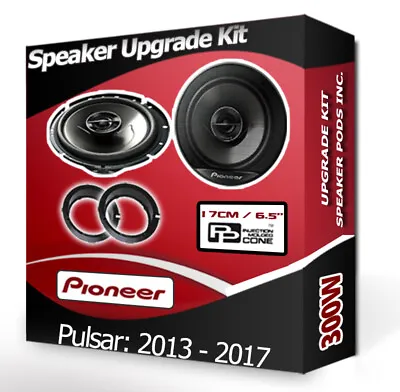 Pioneer Car Speakers For Nissan Pulsar Front Doors + Adaptor Pods 300W • $159.75