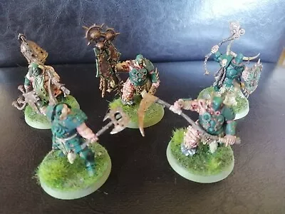 Warhammer Age Of Sigmar Putrid Blightkings Unit Of 5 Painted • £31