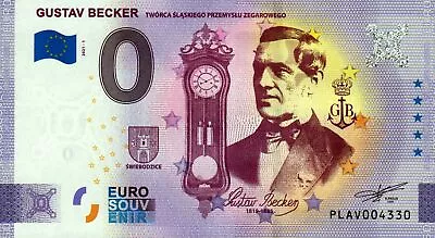 Zero Euro Bill - 0 Euro - Poland - Gustav Becker 2021-1 Anniversary • £6.72