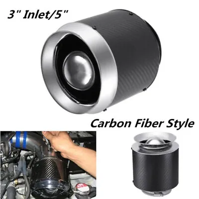 3  Inlet/5  Carbon Fiber Style Hi-Flow Air Filter For Cold Air/Short Ram Intake3 • $34.61