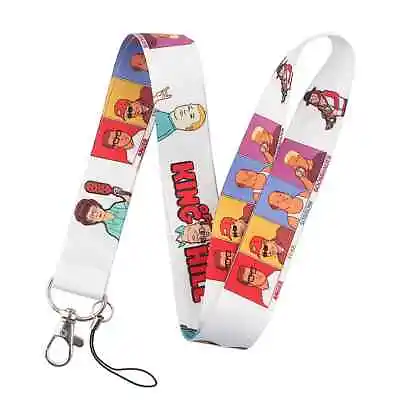 $4.99 • Buy King Of The Hill Sitcom Series Characters Themed White ID Badge Holder Lanyard
