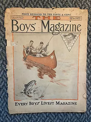 1923 The Boys Magazine Fishing Boxing Charles Atlas August Rare • £11.26