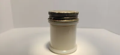 Vtg Musterole Cleveland White Milk Glass Metal Lid Empty Bottle Jar • $5.99