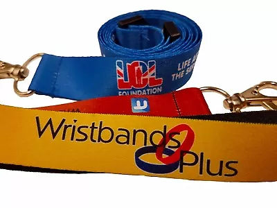 Full Colour Custom Printed Lanyards 20mm Safety Release And Metal Clip • £125