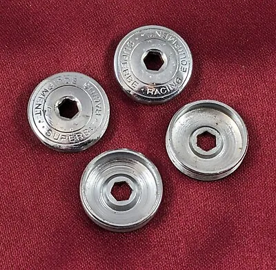 Superbe VTG Racing Equipment Crank Dust Caps Chrome Steel NOS 5mm Hex OPTIONS • $16.45