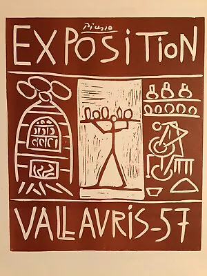 Pablo Picasso  Vallauris 1957  Poster Original Lithograph Mourlot 1959 PL-Signed • $49