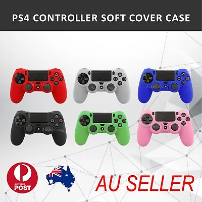 $6.56 • Buy Soft Silicone Cover Skin Rubber Grip Case For Sony Playstation 4 PS4 Controller