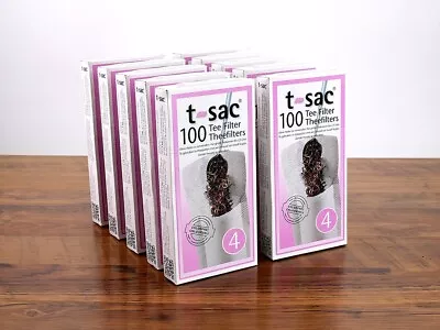 T-sac Tea Filters - Size 4 10 Boxes Of 100 Unbleached Paper Tea Filters • $45