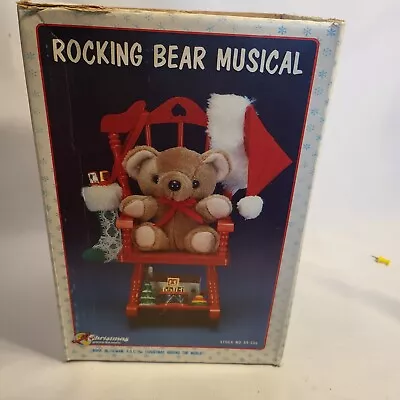 Vintage Christmas Rocking Chair W/ Bear Music Box Christmas Around The World • $24.99