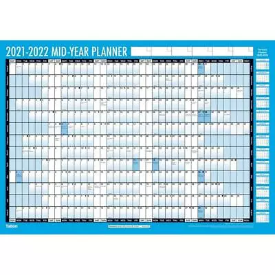 £3.99 • Buy 2021-2022 A2 Small Academic Wall Planner With Pen And Adhesive Dots 