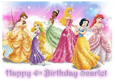 £3.24 • Buy Edible Personalised Disney Princess Icing Cake & Cupcake Toppers Girls Birthday