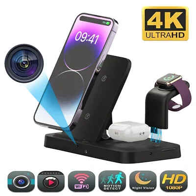 HD 1080P Wireless Mobile Phone Charger Camera WIFI Home Security Nanny Cam DVR • £68.99