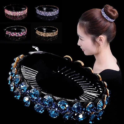 $3.79 • Buy Bird Nest Floral Twist Pins Crystal Willow Leaves Plum Blossom Hair Clips DIY