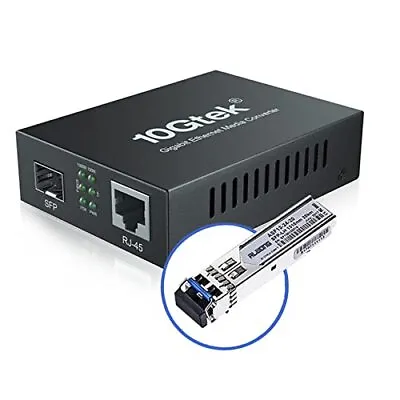 Gigabit Media Converter LC SFP Port Single Mode Fiber To Ethernet Converter Fo • $37.14