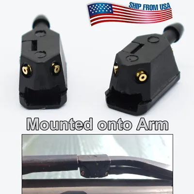 2x Universal Front Wiper Blade Arm Washer Nozzle 4 WayJets Wiper Systems Jet • $7.99