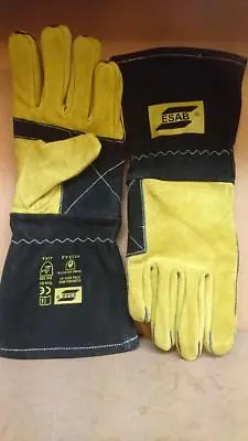 £22.99 • Buy High Quality Esab Curved MIG Welders Gauntlets Welding Gloves X 1 Pair Size 11