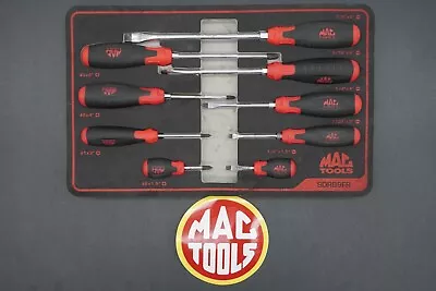 Mac Tools Screwdriver 9 Piece Set SDRB9FR In Foam Holder SDRB9FR ( Red ). • $100