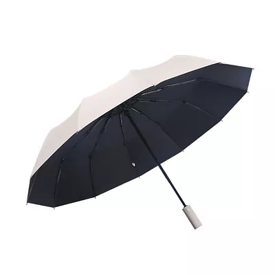 $41.99 • Buy Automatic Folding Umbrella Windproof Auto Open Compact With 10/12Ribs Fiberglass